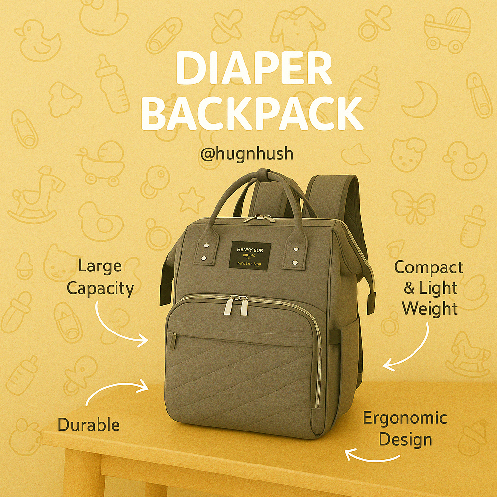 Hugnhush™ Luxe All-in-One Diaper Bag