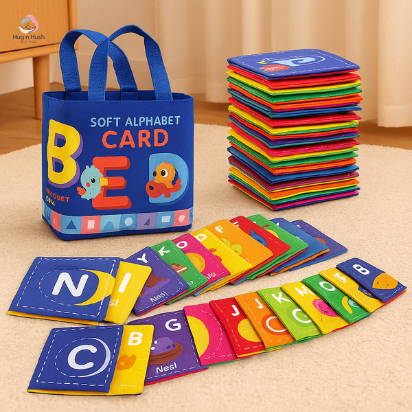 Hugnhush™ Learn & Play Cloth Flashcards Set